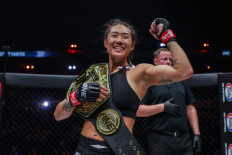 Angela Lee defends her ONE women’s atomweight world title after defeating Stamp Fairtex at ONE X.