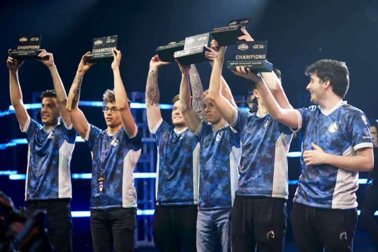 We’re the champion: Team Liquid celebrates after defeating ENCE to win the CORSAIR DreamHack Masters finals at Kay Bailey Hutchison Convention Center on June 2, 2019 in Dallas, Texas, the United States.