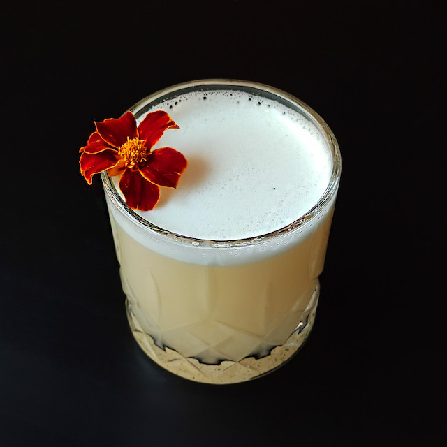 Sour taste: Le Bourbon Sour is a signature cocktail made of lemon sorbet, Bourbon and Papua vanilla syrup. (Courtesy of Jonas Bourhis Paris Sorbet)