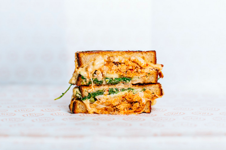 Lombok-inspired: A chicken Taliwang sandwich,  inspired by a regional specialty Barry Susanto tried on his travels to Lombok. (Courtesy of Barry Susanto)