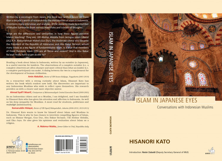Insightful read: The cover of 'Islam in Japanese Eyes: Conversations with Indonesian Muslims' by Hisanori Kato (Courtesy of Penerbit Buku Kompas)