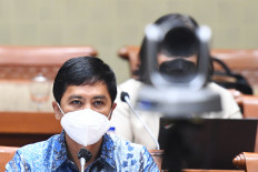 Deputy Health Minister Dante Saksono Harbuwono speaks during a hearing with lawmakers at the the House of Representatives in this file photo taken on May 23, 2022.