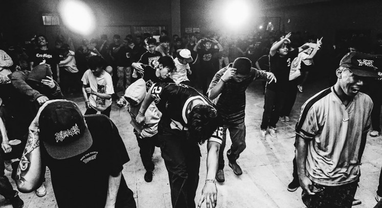 Music scene: Pictured is a crowd of audience at a hardcore gig at Levels in Malang, East Java, one of Greedy Dust's partners.  (Courtesy of Ahmad Jamal)