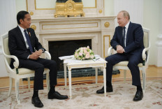 Russian President Vladimir Putin (rights) meets with Indonesia's President Joko Widodo at the Kremlin in Moscow on June 30, 2022. 
