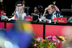 Russian's Foreign Minister Sergei Lavrov attends a meeting at the G20 Foreign Ministers' Meeting in Nusa Dua on the Indonesian resort island of Bali on July 8, 2022. 
