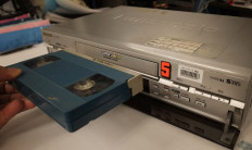 Back on trend: Pictured is a VHS videocassette recorder in Tokyo, taken on July 22, 2016. A sale by Heritage Auction in June saw VHS tapes sold for thousands of dollars, as people get nostalgic with old movies like Back to the Future and Jaws.