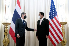 US Secretary of State Antony Blinken (L) meets with Thailand’s Prime Minister Prayut Chan-O-Cha at the Government House in Bangkok on July 10, 2022. 
