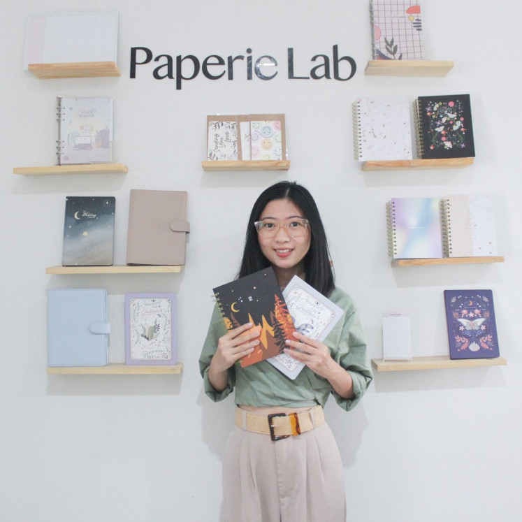 Riding the waves: Fifi started Paperie Lab by selling one-of-a-kind planners and journals. (Courtesy of Paperie Lab)