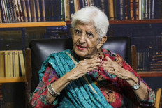 Homecoming: Reena Varma, a 92-year-old Indian citizen, speaks during an interview with Reuters on July 16 in Lahore, Pakistan, on how she was able to visit her ancestral home and school in the country of her birth, 75 years after she and her family left when the two countries split.