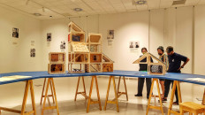 Like Lego: Pictured is a house made of bio-based materials created by Indonesian designers. (JP/Sylviana Hamdani)