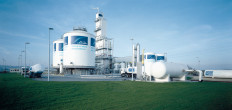 A gas-processing plant of Linde is pictured in this undated photograph.
