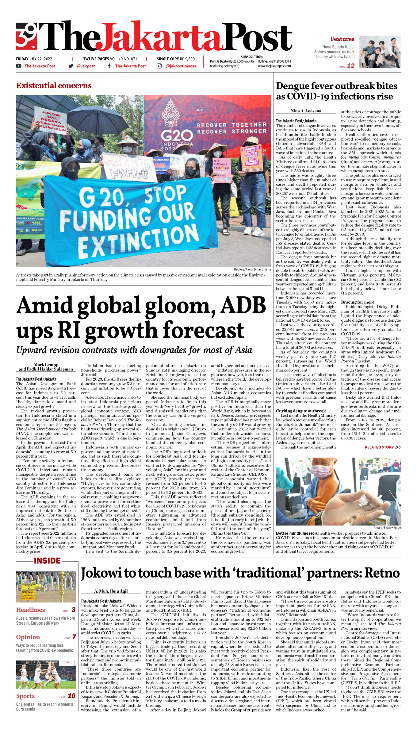 Frontpage - Fri, July 22, 2022 - The Jakarta Post