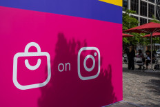Signage at a two-day pop-up event hosted by Instagram highlighting small businesses at Chelsea Triangle on May 20, 2022 in New York City. Instagram @shop features over 1,000 small business brands from around the world and has crossed the 1 million threshold just before its 3rd anniversary.  