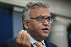 COVID-19 Response Coordinator Ashish Jha speaks to reporters during a press briefing at the White House July 22, 2022 in Washington, DC. 