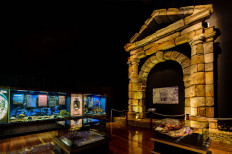 Gateway to the past: A portico intended for Batavia (present-day Jakarta) is reconstructed in the Western Australia Museum. (Courtesy of AIM Project)