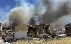 Greek firefighters battle inferno 'disaster' at natural park 