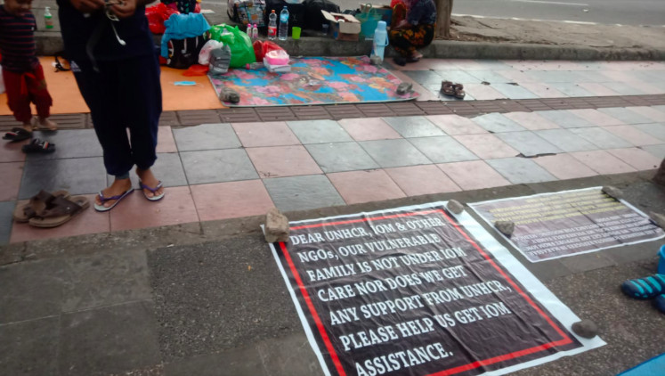No access: Rohingya refugees in Makassar haven’t been able to access their health or primary needs support for over three years. (Courtesy of Shofiqul Islam)