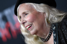 Surprise performance: Canadian singer-songwriter Joni Mitchell attends the 2022 MusiCares Person of the Year gala in her honor at the MGM Grand Conference Center in Las Vegas, Nevada, the United States. Mitchell delivered her first full set in more than 20 years this weekend, surprising attendees at the Newport Folk Festival alongside country-star Brandi Carlile in Rhode Island, the US.