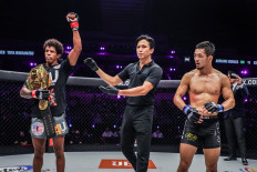 Adriano Moraes earns a submission victory over Yuya Wakamatsu at ONE X on March 26.