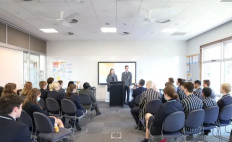 Canberra Grammar School (CGS) students join an Indonesian language class on May 17, 2022, attended by Indonesian Ambassador to Australia Siswo Pramono.