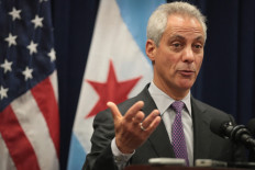 Former Chicago Mayor Rahm Emanuel speaks at a press conference where he addressed issues related to the city's murder rate and the city's Sanctuary City policy on January 25, 2017 in Chicago, Illinois. 
