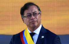 Colombia's new President Gustavo Petro delivers a speech after swearing in during his inauguration ceremony at Bolivar Square in Bogota, on August 7, 2022. 
