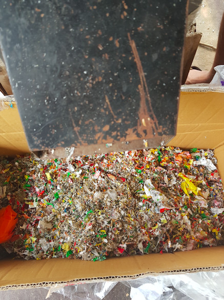 Repurpose plastic: Rebrick focuses on creating eco-friendly materials that are made of plastic sachets. (Courtesy of Ovy Sabrina)