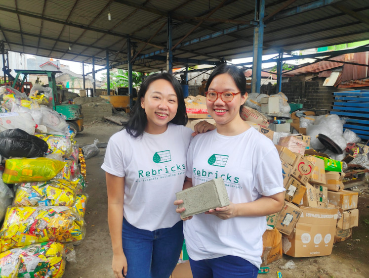 Women-led business: Ovy Sabrina (left) and Novita Tan (right) partnered up and established Rebrick in 2019. (Courtesy of Ovy Sabrina)