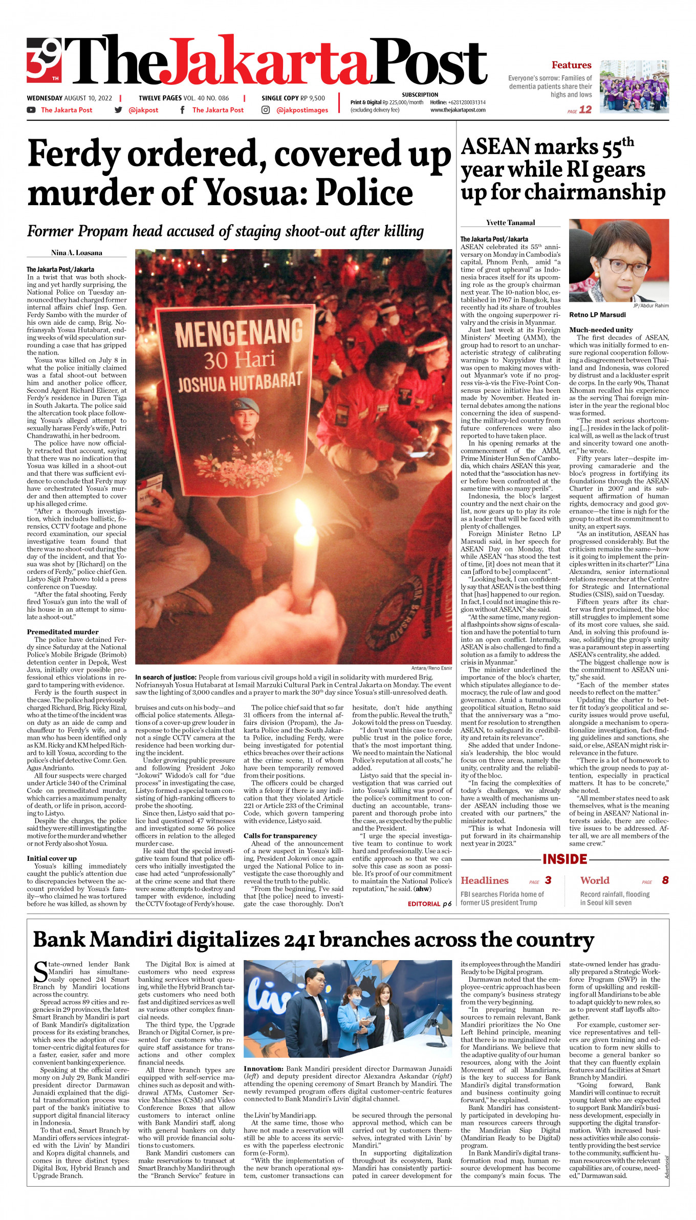 Frontpage - Wed, August 10, 2022 - The Jakarta Post