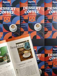 Where to eat?: 'Jakarta Dessert & Coffee Guide' booklets by Feastin' are up for grab in several dining places, such as BEAU Bakery in Cikajang and Chicory in Menteng. 
