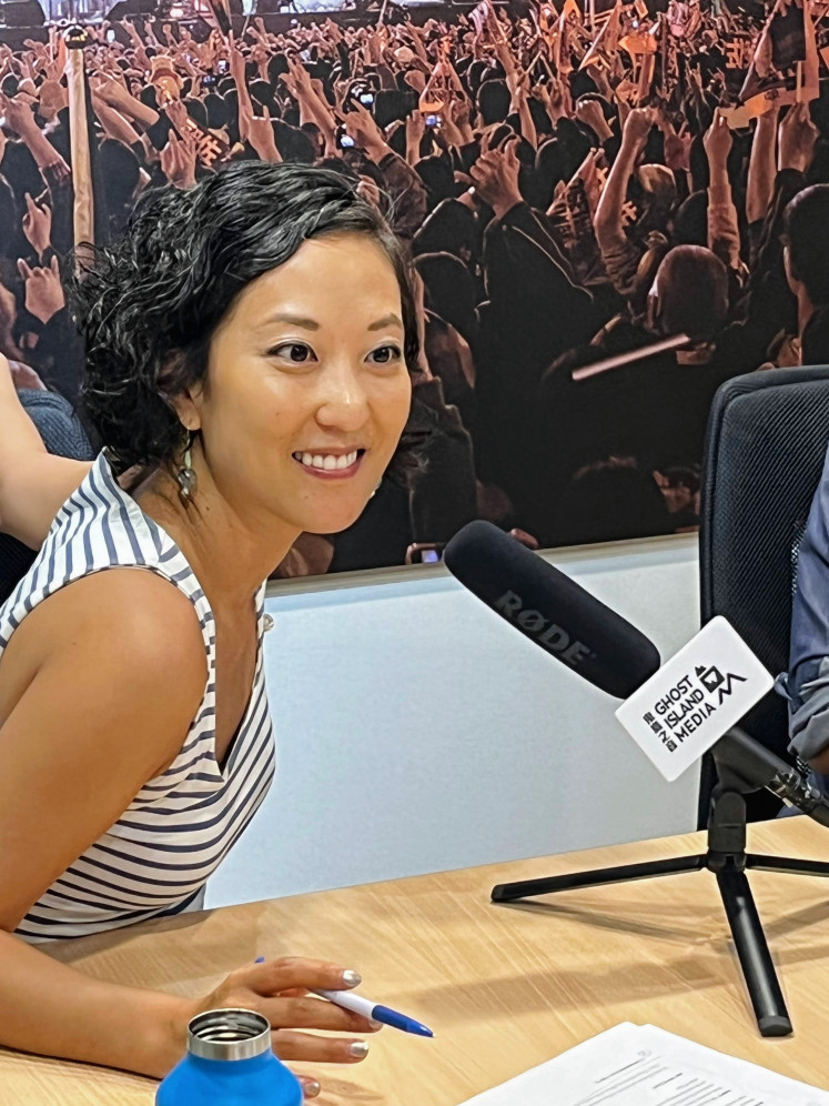 Daily grind: Emily Y. Wu, CEO and cofounder of Taiwanese podcast network Ghost Island Media, says that her days have been relatively normal despite the heightened tensions in the Taiwan Strait over the last two weeks. (Courtesy of Emily Y. Wu)