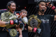 A photomontage shows ONE women’s atomweight world champion Angela Lee (left) and ONE women’s strawweight world champion Xiong Jing Nan, who are slated to face-off on Oct. 1 at ONE Fight Night 2 in Singapore.