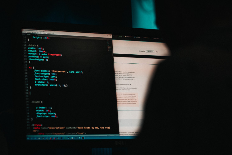 Too easy: Hackers who talked to The Jakarta Post, say that the security quality of many official Indonesian websites make it easy for them to hack (Unsplash/Mika Baumeister)