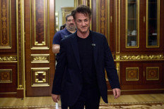Ally: US actor, film director, screenwriter and producer, Oscar winner Sean Penn arrives to meet with Ukrainian President Zelensky in Kyiv, in this handout picture taken and released by Ukraine's presidential press-service on June 28. 