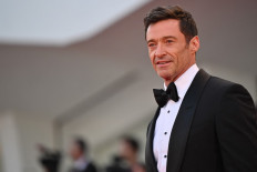 Australian actor Hugh Jackman arrives for the screening of The Son by writer-director Florian Zeller, presented in the Venezia 79 competition as part of the 79th Venice International Film Festival at the Lido di Venezia in Venice, Italy.