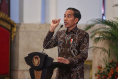 President Joko Widodo opens the National Development Planning Conference (Musrenbangnas) National Medium-Term Development Plan (RPJMN) 2020-2024 at the State Palace, Jakarta, Monday (16/12/2019). The President conveyed the things that the government will do in the next five years, namely the development of human resources, infrastructure development, simplification of regulations, simplification of bureaucracy and economic transformation. 