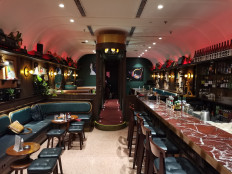 A whole other world: Inside Eleven Jakarta, the interior was designed akin to an old-timey Japanese locomotive. Moreover, 60s-era Japanese tunes would typically serve as the background music. (JP/Felix Martua)