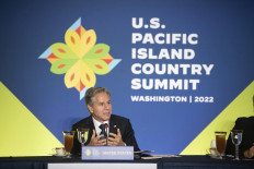 US Secretary of State Antony Blinken hosts a working lunch with Pacific Island Countries on the margins of the US-Pacific Island Country Summit in Washington, DC, September 28, 2022. 
