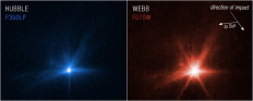 First images of asteroid strike from Webb, Hubble telescopes