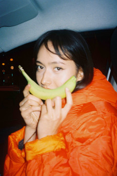 Gritty return: Fazerdaze, aka Amelia Murray, poses with a banana in an undated photograph credited to Joey Clough. Five years since 2017’s ‘Morningside’, the New Zealand singer-songwriter is set to release a new extended play (EP) ‘Break!’ a couple of months before she turns 30. (Courtesy of Joey Clough/Amelia Murray)