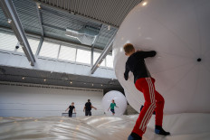 ‘Human billiards’ installation rolls into Danish museum 
