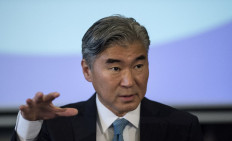 Then US Ambassador to the Philippines Sung Kim answers questions during the Foreign Correspondents Association of the Philippines (FOCAP) forum in Manila on October 26, 2017. 