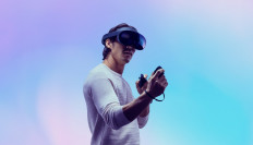 Step into the future: A man experiences the new Meta Quest Pro VR headset in this undated image. Meta on Tuesday unveiled a new version of its virtual reality headset tailored for working professionals.
