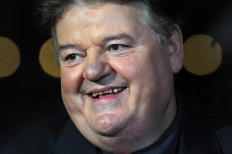 In this file photo taken on October 21, 2012 British actor Robbie Coltrane attends the premiere for the film 'Great Expectations' on the closing night of the 56th BFI London Film Festival in central London.