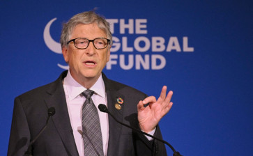 US philanthropist Bill Gates speaks during the Global Fund Seventh Replenishment Conference in New York on Sept. 21, 2025. 