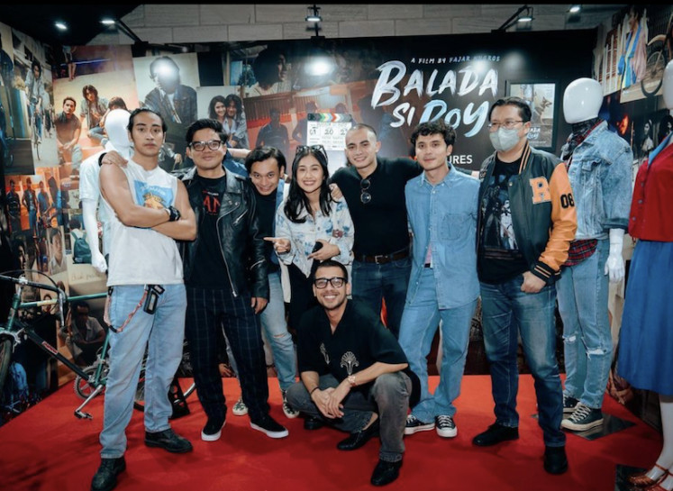 Courage of youth: The cast and crew of the Indonesian feature film 'Balada Si Roy' were present during the film premiere on the first day of Jakarta Film Week 2022. 