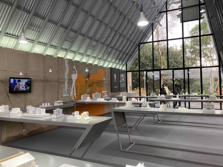 Machine à Habiter: Recreated architectural models of Le Corbusier's works, covering from built projects in various locations on the planet to concepts and study models arranged in a chronological order at Selasar Pavilion. (JP/Anindito Ariwandono)