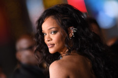 Back on track: Barbadian singer Rihanna arrives for the world premiere of Marvel Studios' Black Panther: Wakanda Forever at the Dolby Theatre in Hollywood, California, the United States, on Wednesday. 