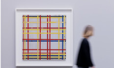 The picture “New York City I“ (1941) by the artist Piet Mondrian in the exhibition “ Mondrian . Evolution“ in the art collection North Rhine-Westphalia K20.

