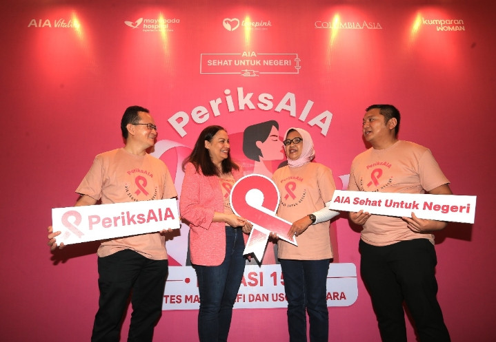The initiative is launched in celebration of Breast Cancer Awareness Month, which falls in October. AIA cooperates with Mayapada Hospital and Columbia Asia Hospital for free breast health screening, and Lovepink, which will distribute free breast health tests to women with financial limitations.